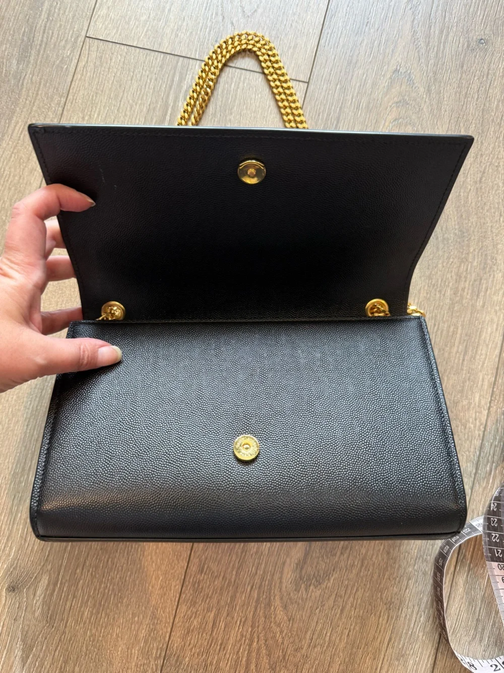 Saint Laurent Kate YSL Medium Leather Crossbody Bag in Black